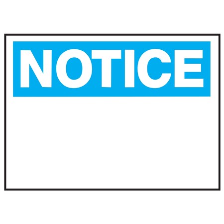 Hy-Ko Notice (Blue/White) Sign 10" x 14", 5PK A02091